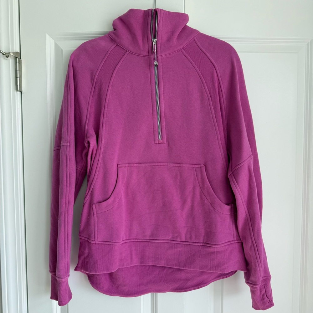lululemon athletica Half-Zip Pullover Hoodie in Bright Magenta